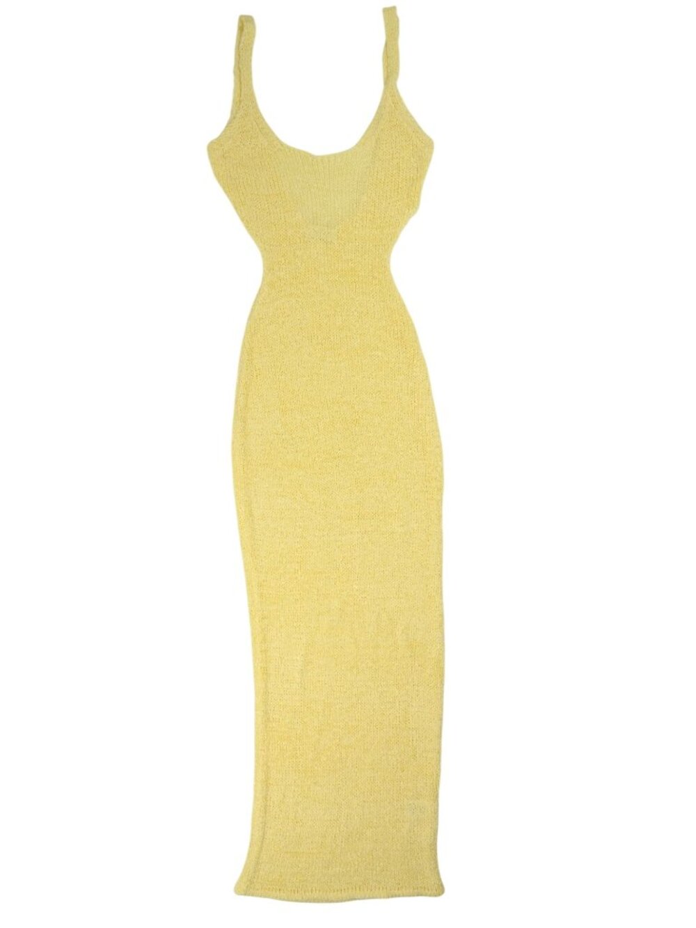 Meshki Shae Scoop Neck Midi Dress in Yellow